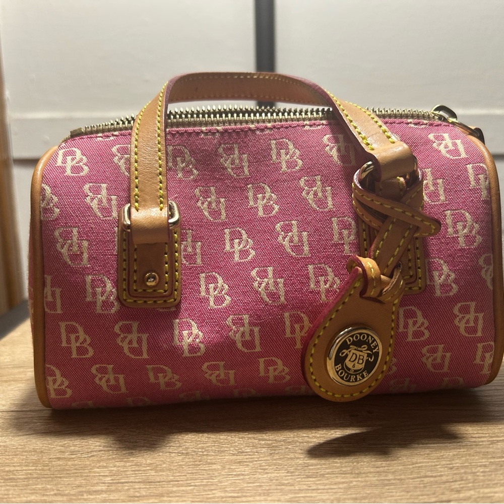Dooney & Bourke Pink and Tan Mini Bag
